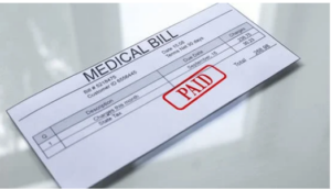 a medical bill marked paid
