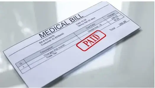 a medical bill marked paid