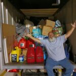 truckload of hurricane relief supplies