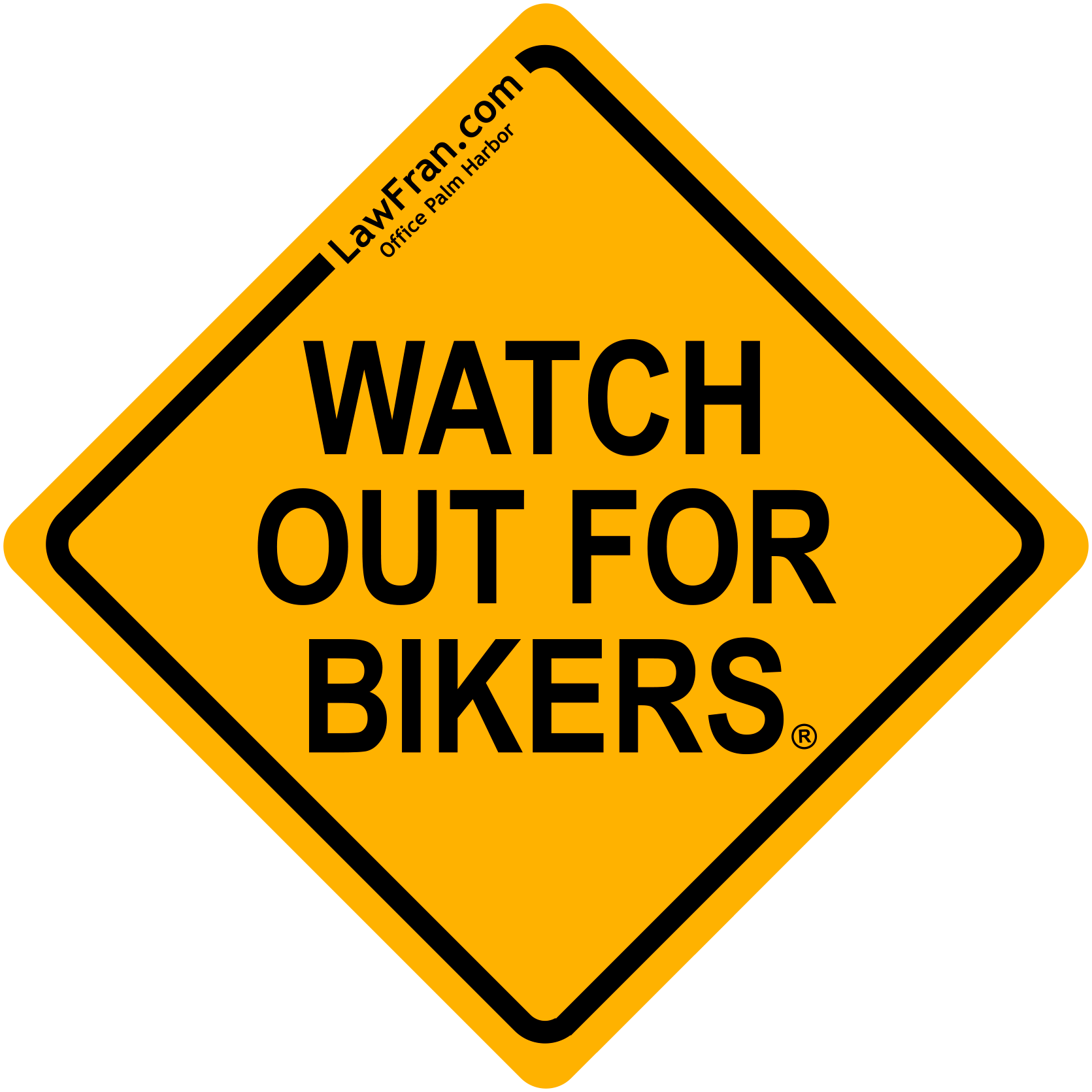 watch out for bikers sign